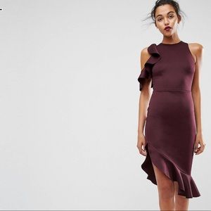 NWT wine midi dress